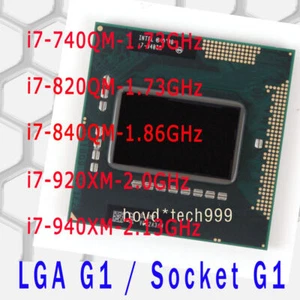 Intel Core i7 i7-740QM i7-820QM i7-840QM i7-920XM i7-940XM Socket G1 Processor - Picture 1 of 6