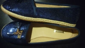 Nº 41 preciosas sandalias manoletinas mujer lentejuelas pequeñitas azul - Imagen 1 de 4