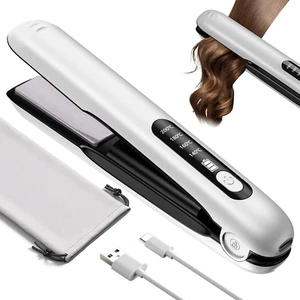 Cordless Hair Straighteners Mini Portable Travel Wireless Hair Straightener C... - Picture 1 of 12