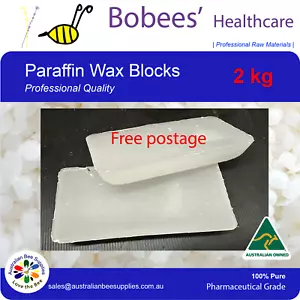 2kg Paraffin wax blocks Cosmetics, Candle making, High Grade, Pharma - Picture 1 of 2