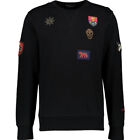 709 Alexander McQueen Black All Over Patches Embroidery Sweatshirt - Italy Made
