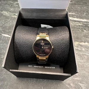 Citizen Eco-Drive Women's Axiom Black Leather Strap Watch 30mm - Black - Picture 1 of 7