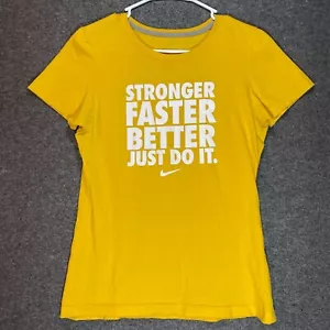 Camisa Nike Para Mujer Grande Amarilla Más Fuerte Más Rápida Mejor Just Do It Damas - Imagen 1 de 9