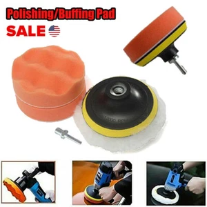 Car Buffing Pads Polishing Sponge Buffer Set Waxing Foam Polisher Kit for Drill - Picture 1 of 8