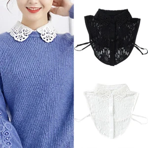 Detachable Lace Dickey Fake Collar Blouse Half Shirts False Collars Women Girls➳ - Imagen 1 de 28
