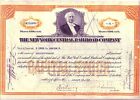 New York Central Railroad Stock Certificate 1930's Orange