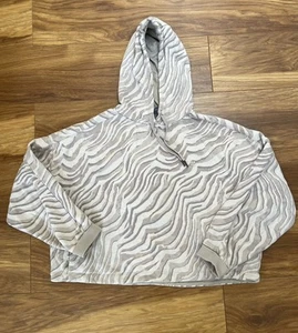 Sweaty Betty Cropped Pullover Hooded Jumper Camo Grey Size XL - Picture 1 of 15