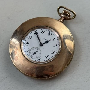 Waltham Antique Pocket Watch Gold Filled Dress 7 Jewel 1917 Model 1907 Dueber - Picture 1 of 6