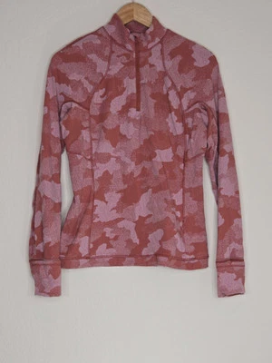Lululemon Its Rulu Run 1/2 Cremallera Heritage Moteado Camuflaje Rosa Taupe Talla 10 Para Mujer Foto 1 de 4