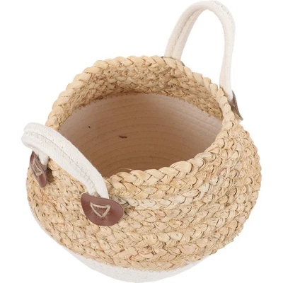  Blumenübertopf Geflochten Körbchen Aufbewahrungskorb Blumenarrangement - Bild 1 von 4