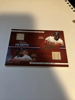 VARITEK RAMIREZ GARCIAPARRA BOGGS 2005 Playoff Absolute Team Quads Relics H439 - Image 1 of 2