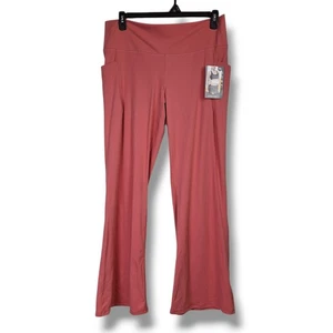 Pantalones de yoga Avia XXL suaves esculpidos pierna acampanada tiro alto longitud completa rosa pluma - Imagen 1 de 9