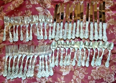 Juego de 1 cubiertos de plata de ley Reed & Barton FRANCIS, 49 piezas con caja Foto 1 de 4