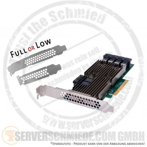 Adaptateur de bus hôte LSI SAS9305-24i 9305-24i PCIe x8 6x SFF-8643 12G SAS3 S-ATA pour stockage de disque dur SSD - Photo 1/5