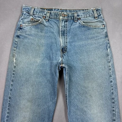 Vintage Levis Jeans Mens 34x30 Blue 90s Orange Tab Made USA Pants 550 (Tag36x32) - Image 1 of 4