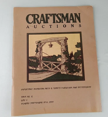 CRAFTSMAN Auctions Sept 19 1999 Important American Arts Crafts Furniture Catalog — 第 1/4 张图片