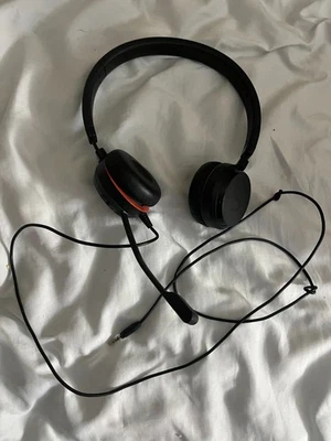 Jabra Evolve 30 II Stereo Wired Headset with Boom Mic –3.5mm Jack – Black/Red - Image 1 of 4