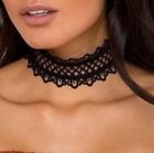 Punk Vintage Black Lace Choker Necklace for Women - Bar Prom Party Short Necklac