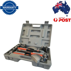 Auto Car Body Repair Hammer Dolly Panel Dent Beating Tools Roller Kit Case 7Pcs - Picture 1 of 5