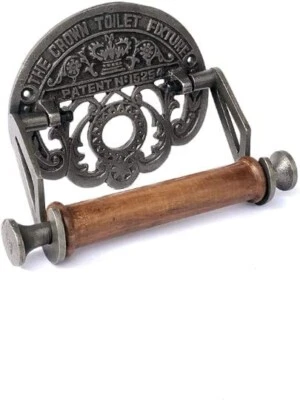 CROWN Colecciones Retro Corona Accesorio de Inodoro Diseño Rollo Hierro Fundido