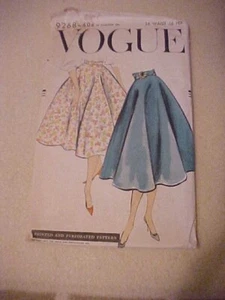 Falda circular sesgada fácil de hacer Vogue 1957 patrón 9268 - Imagen 1 de 4