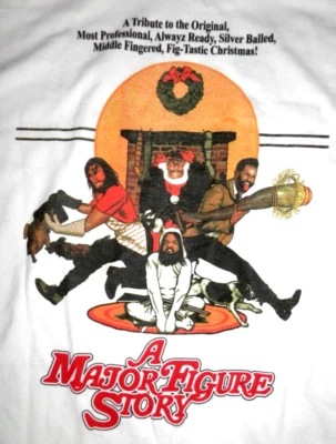 Camisa de Navidad A Major Figure Story 5XL Caja de Lucha Profesional Exclusiva Blanca Nueva Foto 1 de 4