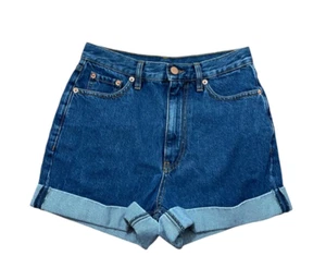 G. LABEL BY GOOP Cooper Denim Shorts in Medium Blue Size 26 - Picture 1 of 6