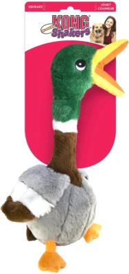 Kong Shakers Honkers Duck Small Plush Low Tone Squeaker Dog Play Toy 10.5" - Image 1 of 4