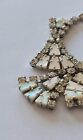 Vintage Mother Of Pearl And Diamonte Necklace