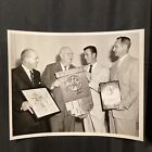 Nils V Swede Nelson original personal collection photo holding Football Award