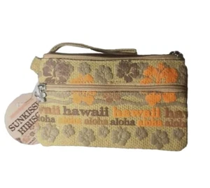 Island Expressions versunkene Hibiskus Hawaii Aloha Handgelenktasche 2 Taschen 7x4 - Bild 1 von 4