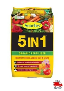 ORGANIC FERTILIZER Searles 5 in 1 Pellets 5kg For Flowers Vegies Fruits & Lawns - Picture 1 of 1