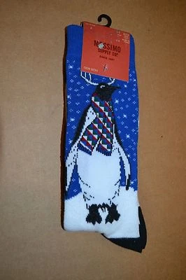 Mossimo Supply Co. Calcetines para hombre "Pingüinos con astas" (1 par) tallas de zapatos 6-12 Foto 1 de 4