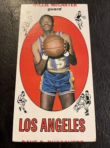 1969-70  Topps Basketball Willie McCarter #63 RC Los Angeles Lakers Set Break EX