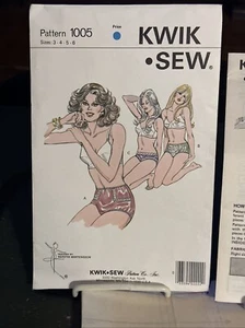 Vintage 1979 Kwik Sew 1005 sewing pattern Panties Sz 3 4 5 6 Cut to 6 - Picture 1 of 3