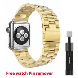 For Apple iWatch 2/3/4/5/6 /SE/7 Series Steel Strap Watch Metal Band Clasp
