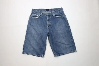 Pantalones Cortos De Colección Y2K 2000 Tommy Hilfiger Para Hombres 34 Desteñidos Calce Suelto Botón Mosca Denim Foto 1 de 4