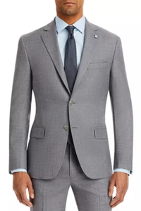Hart Schaffner Marx Mens New York Micro Check Blazer 44 Regular Grey New - Picture 1 of 6