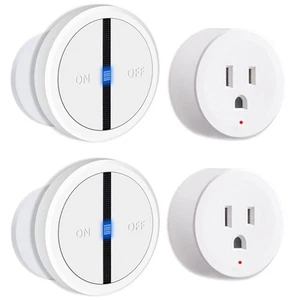 Presa telecomando wireless spina senza interferenze senza cablaggio 10A/1200W bianco ×2 - Foto 1 di 12