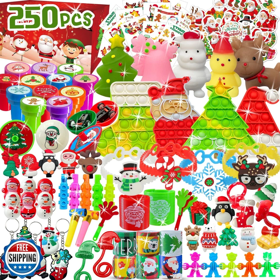 250 PIEZAS Juguetes de Navidad para Niños Regalo de Navidad, Surtido Juguetes de Navidad para Fiesta Foto 1 de 4