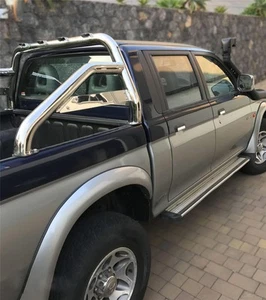 Chrome Stainless Sport Roll Bar For Mitsubishi L200 Triton 1996 - 2005 4x4 Back - Picture 1 of 9