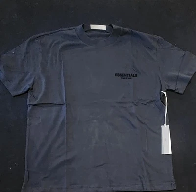 Camiseta Fear of God Essentials negra elástica limusina para hombre talla mediana  Foto 1 de 4