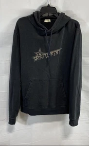 Saint Laurent Unisex Black Star Logo Pullover Hoodie Size XL - Picture 1 of 7