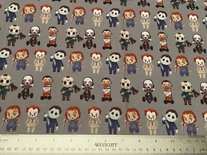 Horror Villains #1- 1/2 yard (18”x58”) on Poplin fabric. - Picture 1 of 1