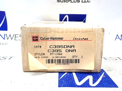 Cutler Hammer C395DNA DeviceNet Overload Relay 24VDC Model A NEW - Image 1 of 3