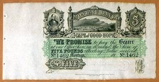 South Africa, Montagu Bank, 5 pounds, 18XX (1860s), P-S231r, UNC > Free Shipping
