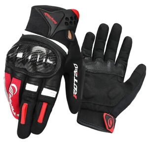 Carbon Fiber Racing Protective Breathable Gloves Motorcycle Full Finger Gloves