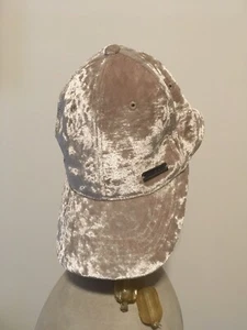 Ellen Tracy Velvet baseball Cap Taupe/Beige- O/S - Picture 1 of 4