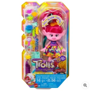 Trolls 3 Band Together Hair-Tastic Queen Poppy Fashion Doll - Picture 1 of 24