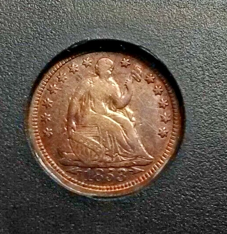 1853 Silver Half Dime with Arrows VF - XF Details! Cover